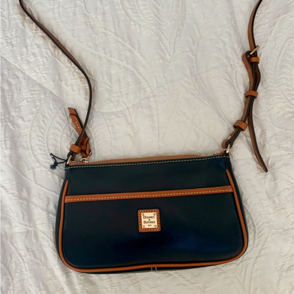 Dooney & Bourke Black and Tan Crossbody Bag